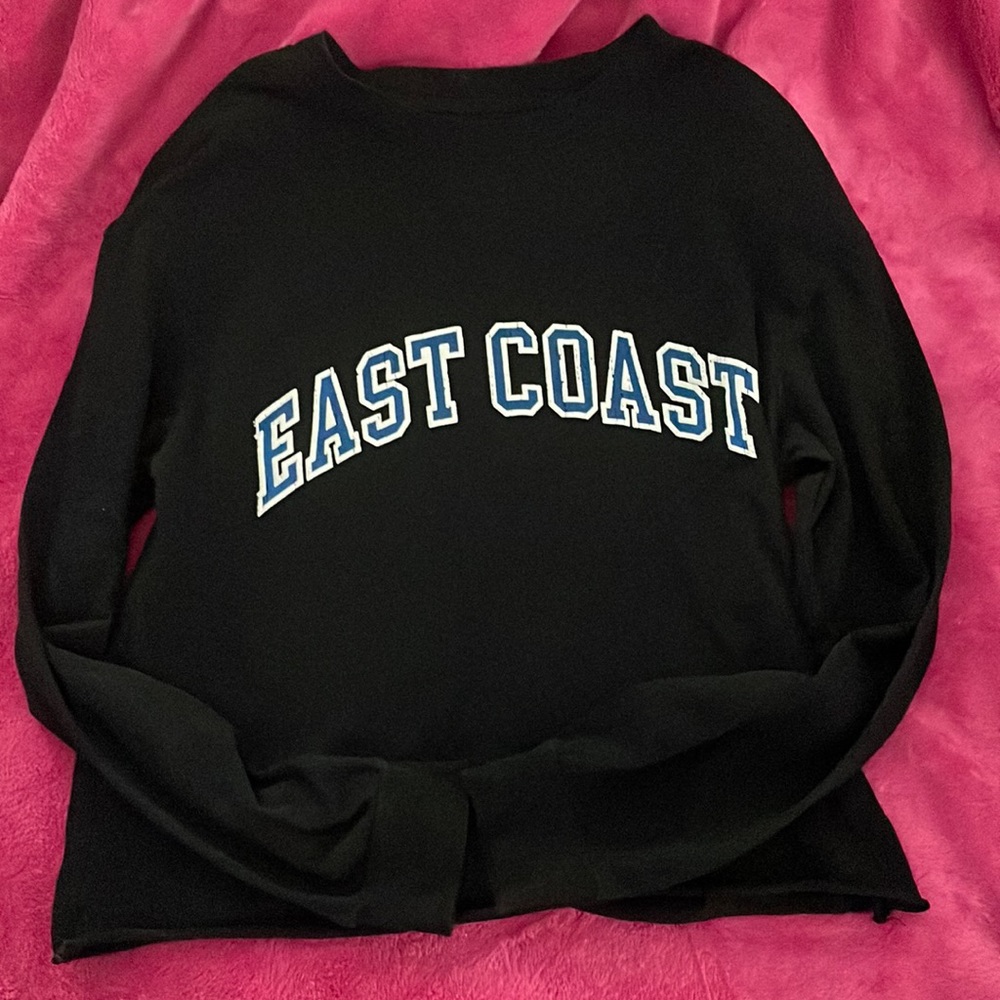 Long sleeve cropped tee “East coast”